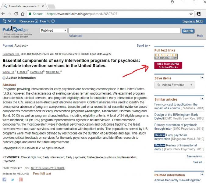 Linkout in PubMed to ScholarWorks