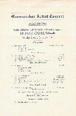 Program for concert